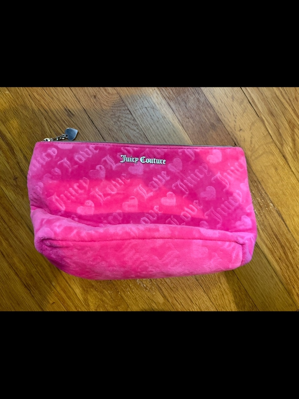 Juicy Couture Hot Pink Plush Cosmetic Case